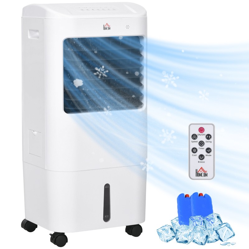 HOMCOM 15L Refroidisseur d'air évaporatif avec télécommande