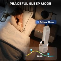 HOMCOM Multi-Mode Bladløs Tårnvifte og Luftfukter - Hvit