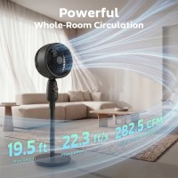 HOMCOM Gulvventilator, Kraftig Luftcirkulator, 36 Tommer Gulvstående Ventilator med 3 Hastighedsindstillinger, 70° Oscillerende 