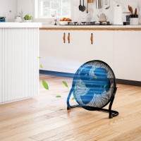 HOMCOM Metal Floor Fan with Tilting, High Velocity, 3 Speed, Portable Gym Fan for Home Office, Black