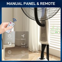 HOMCOM Staande Ventilator met Waternevel Spray 3 Snelheden 2.8L Watertank, Wit
