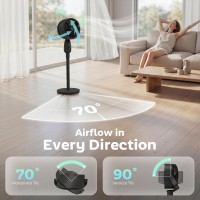 HOMCOM Gulvventilator, Kraftig Luftcirkulator, 36 Tommer Gulvstående Ventilator med 3 Hastighedsindstillinger, 70° Oscillerende 