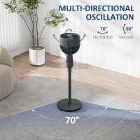 HOMCOM Gulvventilator, Kraftig Luftcirkulator, 36 Tommer Gulvstående Ventilator med 3 Hastighedsindstillinger, 70° Oscillerende 