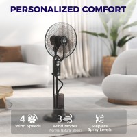 HOMCOM 120cm Pedestalvifte med tåke - Svart