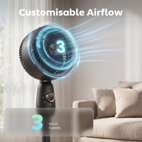 HOMCOM Gulvventilator, Kraftig Luftcirkulator, 36 Tommer Gulvstående Ventilator med 3 Hastighedsindstillinger, 70° Oscillerende 