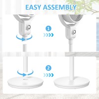 HOMCOM Standventilator mit Oszillation, Weiß