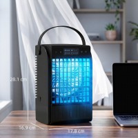 HOMCOM Personlig luftkjøler | 4-in-1 Tåkevifte, 1.5L, LED