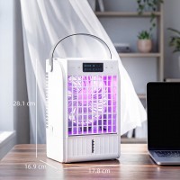HOMCOM Persoonlijke luchtkoeler | Nevelventilator, 1.5L Tank, 4-Snelheid, LED