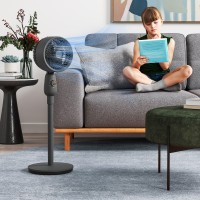 HOMCOM Gulvventilator, Kraftig Luftcirkulator, 36 Tommer Gulvstående Ventilator med 3 Hastighedsindstillinger, 70° Oscillerende 