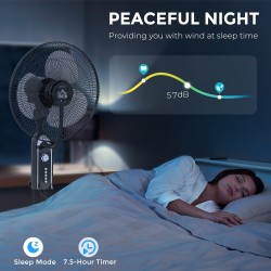 HOMCOM 120cm Standventilator mit Sprühnebel - Schwarz