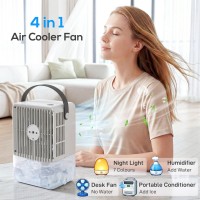 HOMCOM Personal Air Cooler | 4-in-1 Mist Fan, 550ml, LED