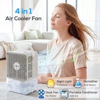 HOMCOM Personal Air Cooler | Mist Fan, 550ml, Aroma, LED