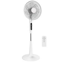 HOMCOM Drie-modus staande ventilator, met insectenwerende doos en LED-paneel - Wit