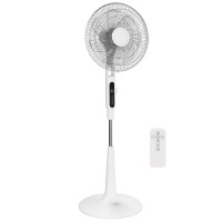 HOMCOM Drie-modus staande ventilator, met insectenwerende doos en LED-paneel - Wit