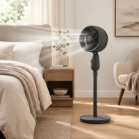 HOMCOM Gulvventilator, Kraftig Luftcirkulator, 36 Tommer Gulvstående Ventilator med 3 Hastighedsindstillinger, 70° Oscillerende 