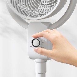 HOMCOM Standventilator mit Oszillation, Weiß