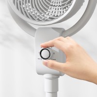 HOMCOM Standventilator mit Oszillation, Weiß