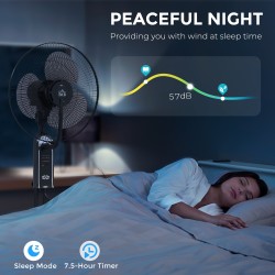 HOMCOM 120cm Standventilator mit Nebelfunktion - Schwarz