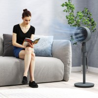 HOMCOM Gulvventilator, Kraftig Luftcirkulator, 36 Tommer Gulvstående Ventilator med 3 Hastighedsindstillinger, 70° Oscillerende 