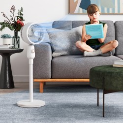 HOMCOM Gulvventilator, Kraftig Luftcirkulator, 36 Tommer Gulvstående Ventilator med 3 Hastighedsindstillinger, 70° Oscillerende 