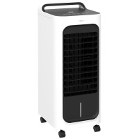 HOMCOM Verdampingsluchtkoeler | IJsaccu, Afstandsbediening, 90° — Wit