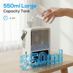 HOMCOM Personal Air Cooler | 4-in-1 Mist Fan, 550ml, LED