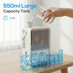 HOMCOM Persönlicher Luftkühler | Nebelventilator, 550ml, Aroma, LED