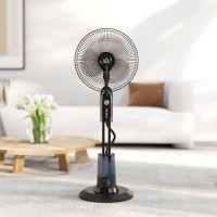 HOMCOM 120cm Pedestalvifte med tåke - Svart