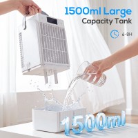 HOMCOM Personal Air Cooler | Mist Fan, 1.5L Tank, 4-Speed, LED
