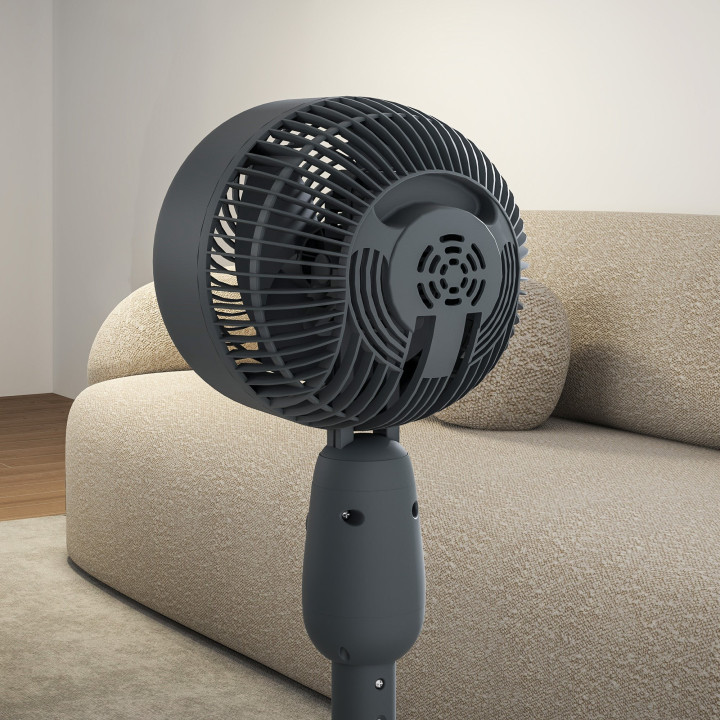 HOMCOM Pedestal Fan, Powerful Air Circulator, 36 Inch Floor Standing Fan with 3 Speed Settings, 70° Oscillating for Bedroom, Hom