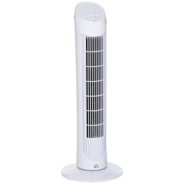HOMCOM Tower Fan for Bedroom Cooling, 30 Inch Electric 70° Oscillating Fan with 3 Speed Settings, Standing Floor Fan for Home Of