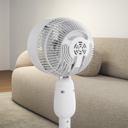 HOMCOM GulvVifte, Kraftig LuftSirkulator, 36 Tommers Frittstående Vifte med 3 Hastighetsinnstillinger, 70° Oscillerende for sove