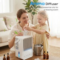HOMCOM Personal Air Cooler | Mist Fan, 550ml, Aroma, LED