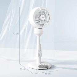 HOMCOM 28 Inch Staande Ventilator met Afstandsbediening - Wit
