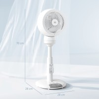 HOMCOM 28 Inch Standing Fan with Remote - White
