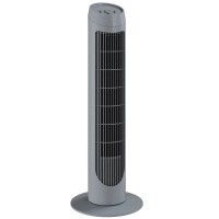 HOMCOM Tower Fan til køling af soveværelset, 75cm elektrisk 70° Oscillerende med 3 hastighedsindstillinger, stående gulvventilat