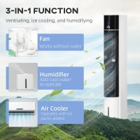 HOMCOM 3L Evaporative Air Cooler | Portable Swamp Cooler