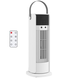 HOMCOM tårnventilator til soveværelset, 16 Tommers tågebordventilator med jævnstrømsmotor, 3 Hastigheder, 90° Oscillation, 10H T