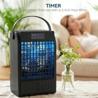 HOMCOM Persoonlijke Luchtkoeler | 4-in-1 Mistventilator, 1.5L, LED