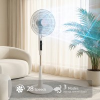 HOMCOM Drei-Modus-Standventilator mit Insektenschutz-Behälter und LED-Panel - Weiß