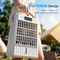 HOMCOM Personal Air Cooler | Mist Fan, 1.5L Tank, 4-Speed, LED