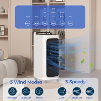 HOMCOM Evaporative Air Cooler | Ice Pack, Remote, 90° — White