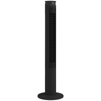HOMCOM Turmventilator mit WiFi-Steuerung Standventilator mit Fernbedienung 116 cm Schwarz