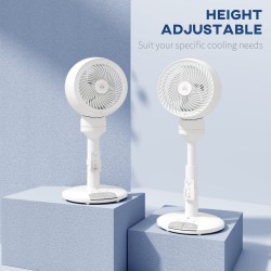 HOMCOM 28 Inch Standing Fan with Remote - White