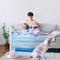 Ventilateur tour HOMCOM pour le refroidissement de la chambre, 30 Pouces électrique 70° Ventilateur oscillant avec 3 Réglages de