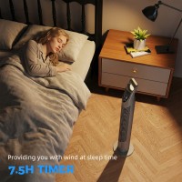 HOMCOM Tårnvifte Oscillerende 3 Hastigheter 3 Vinder 40W m/ RC-timer Stille - Grå