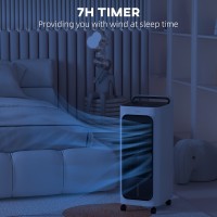 Refroidisseur d'air par évaporation HOMCOM | Packs de glace, télécommande, 90° — Blanc