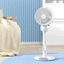 HOMCOM 28 Inch stående fläkt med fjärrkontroll - Vit