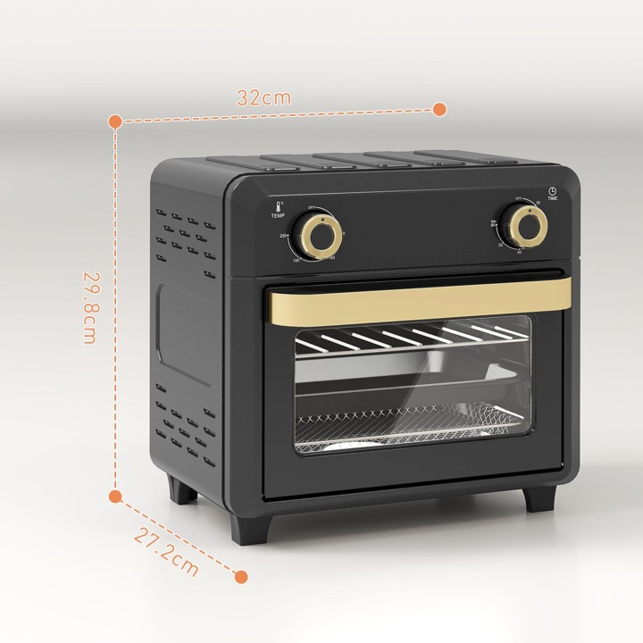 HOMCOM 10L Air Fryer Oven & Mini Oven | Grill, Roast, 1000W