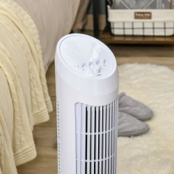 Ventilatore a torre HOMCOM per il raffreddamento della camera da letto, 30 Elettrico da pollici 70° Ventilatore oscillante con 3